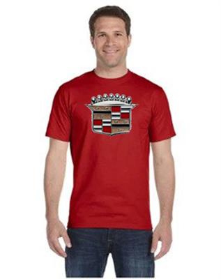 Cadillac 1960 Logo T-Shirt Red SMALL - Click Image to Close