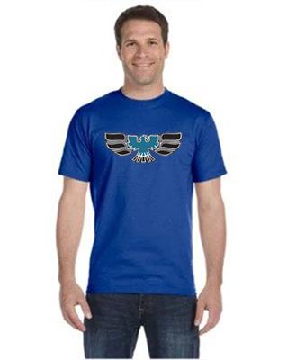 Pontiac Firebird 1970s Logo T-Shirt Sapphire Blue X-LARGE - Click Image to Close