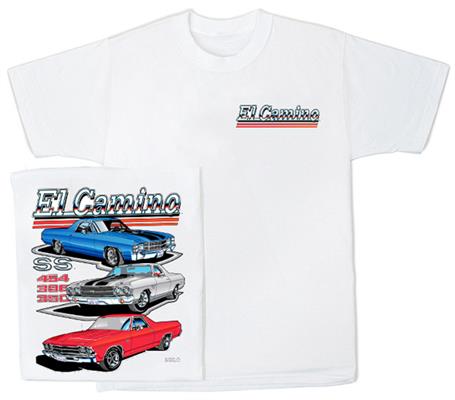 Chevrolet El Camino 68-72 T-Shirt White SMALL - Click Image to Close