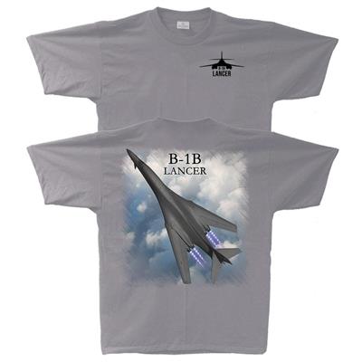 B-1B Lancer T-Shirt Silver MEDIUM - Click Image to Close