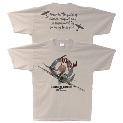 Battle Of Britain The Few 80th Anniversary T-Shirt Sand LARGE - Click Image to Close