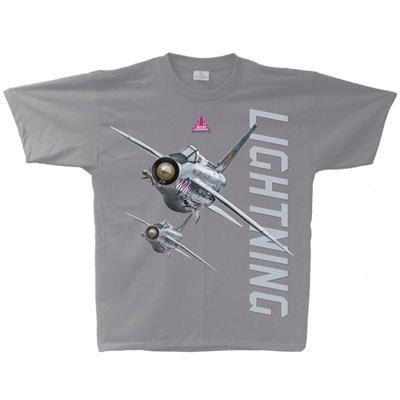 English Electric Lightning Vintage T-Shirt Silver Grey LARGE - Click Image to Close