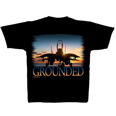 F-14 Tomcat Grounded T-Shirt Black 2X-LARGE - Click Image to Close