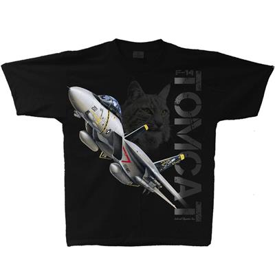 F-14 Tomcat T-Shirt Black MEDIUM - Click Image to Close