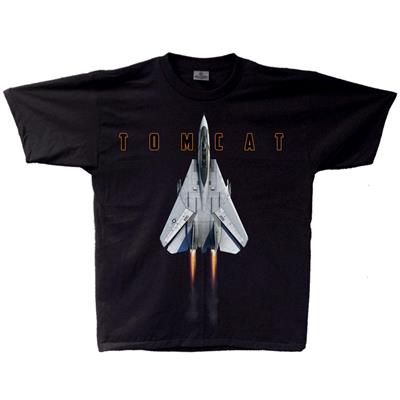 F-14 Tomcat Pure Vertical T-Shirt Black YOUTH MEDIUM 10-12 - Click Image to Close