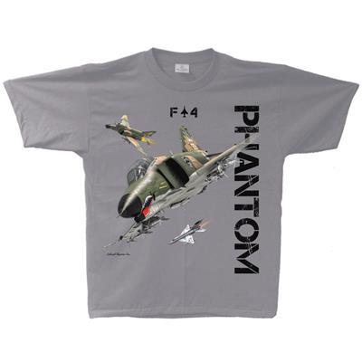 F-4 Phantom II Vintage T-Shirt Silver Grey LARGE - Click Image to Close