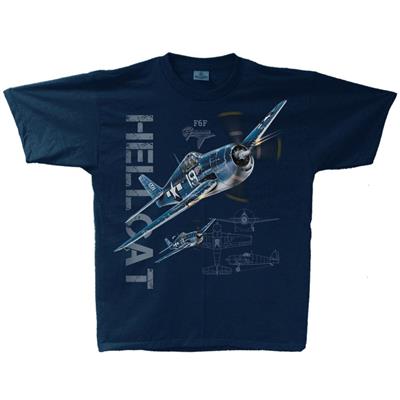 F6F Hellcat Vintage T-Shirt Navy LARGE - Click Image to Close