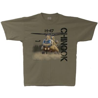 H-47 Chinook T-Shirt Military Green SMALL - Click Image to Close