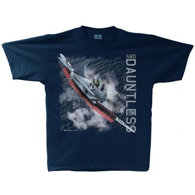 SBD-5 Dauntless T-Shirt Navy Blue SMALL - Click Image to Close