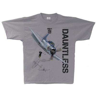 SBD-5 Dauntless Vintage T-Shirt Silver Grey LARGE - Click Image to Close