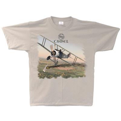 Sopwith Camel Flight T-Shirt Sand/Beige LARGE - Click Image to Close