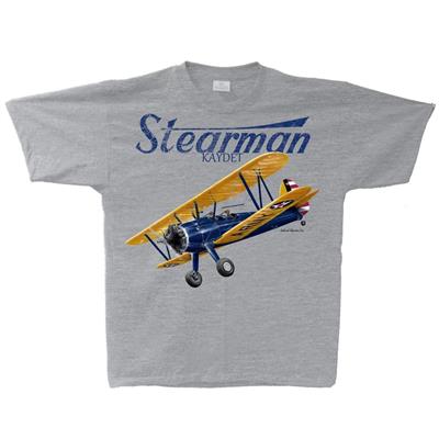 Stearman Kaydet T-Shirt Grey LARGE - Click Image to Close