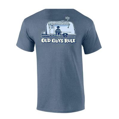 Old Guys Rule - King Of The Road T-Shirt Light Blue LARGE - Click Image to Close