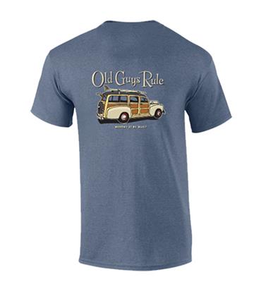 Old Guys Rule - Woodn't It Be Nice T-Shirt Blue LARGE - Click Image to Close