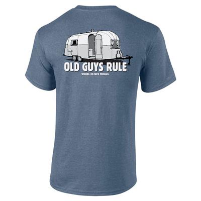 Old Guys Rule - Wheel Estate Mogul T-Shirt Blue LARGE - Click Image to Close