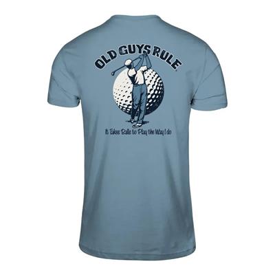 Old Guys Rule - It Takes Balls T-Shirt Blue LARGE - Click Image to Close