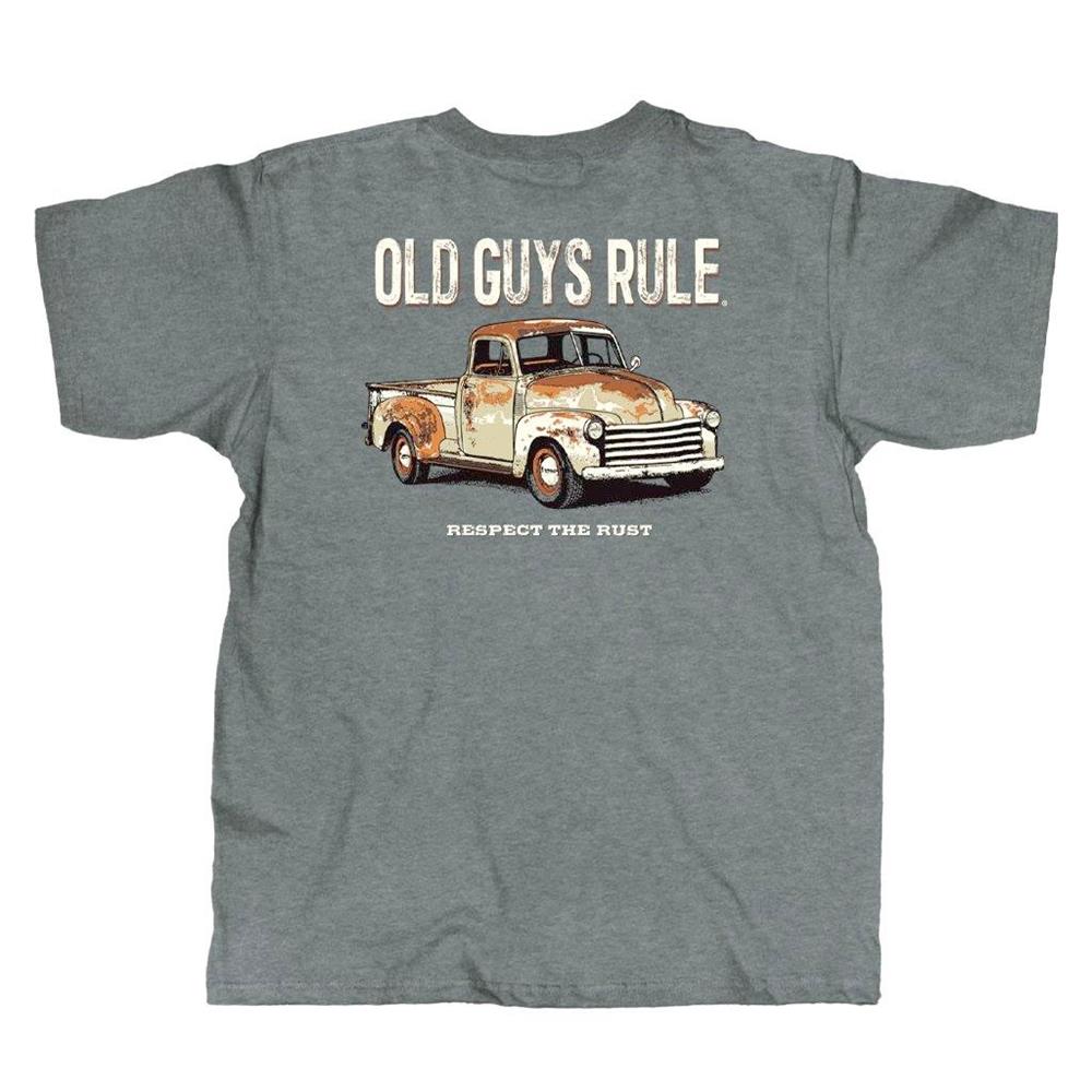 Old Guys Rule - Respect The Rust T-Shirt Grey 3X-LARGE - Click Image to Close