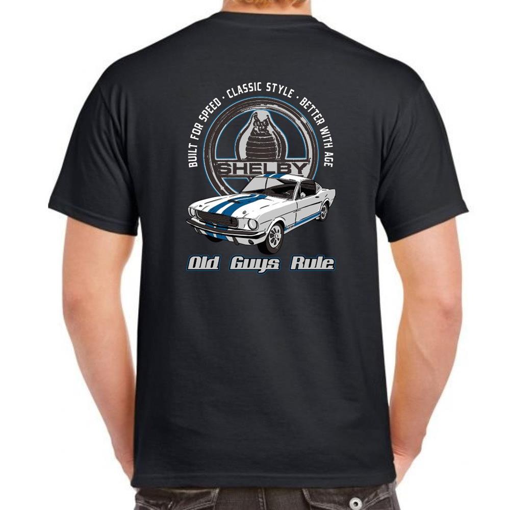 Old Guys Rule - Shelby Mustang GT350 T-Shirt Black LARGE - Click Image to Close