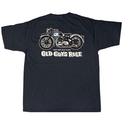 Old Guys Rule - Triumph Loud Fast Built To Last T-Shirt Black LARGE - Click Image to Close