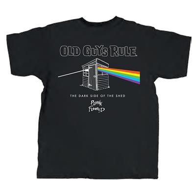 Old Guys Rule - Dark Side Of The Shed T-Shirt Black LARGE - Click Image to Close