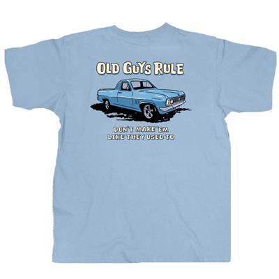 Old Guys Rule Holden HR Ute - Don't Make Em Like They Used To T-Shirt Blue MEDIUM - Click Image to Close