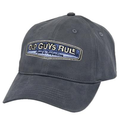 Old Guys Rule Rear View Aged To Perfection Cap Grey - Click Image to Close