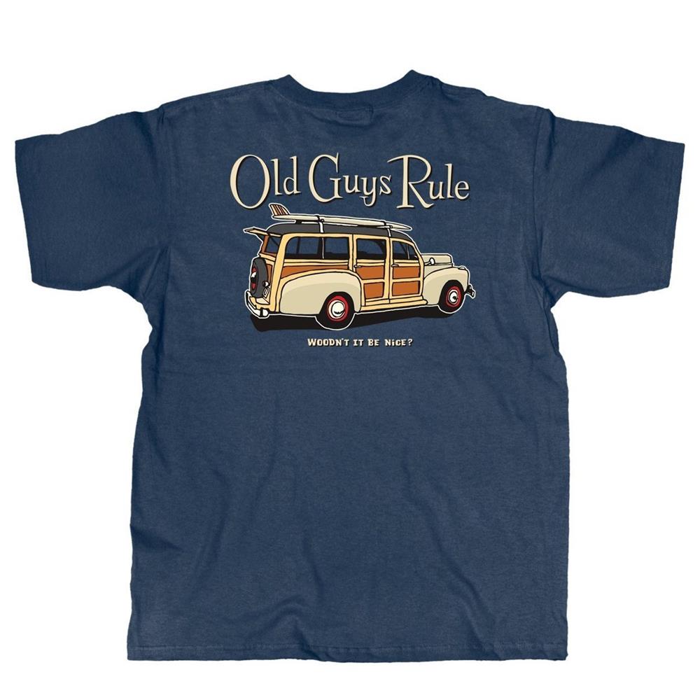 Old Guys Rule - Woodn't It Be Nice T-Shirt Grey SMALL - Click Image to Close