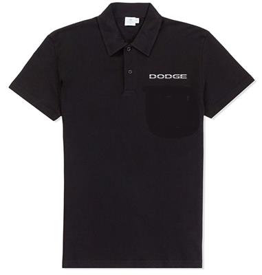 Dodge Logo Polo Shirt Black MEDIUM - Click Image to Close