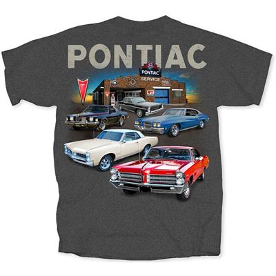 Pontiac Garage T-Shirt Grey LARGE DISCONTINUED - Click Image to Close