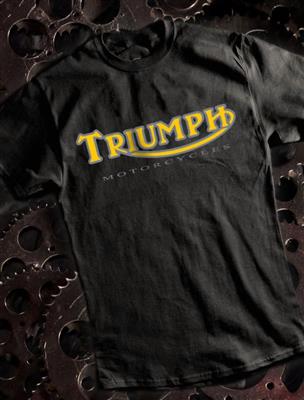 Triumph Motorcycles T-Shirt Black LARGE - Click Image to Close