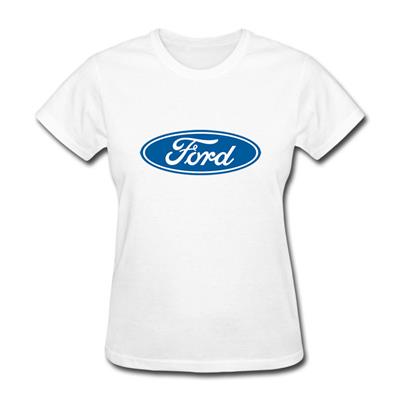 Ford Logo (Medium) T-Shirt White LADIES 3X-LARGE - Click Image to Close