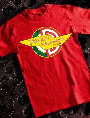Ducati Meccanica T-Shirt Red LARGE - Click Image to Close