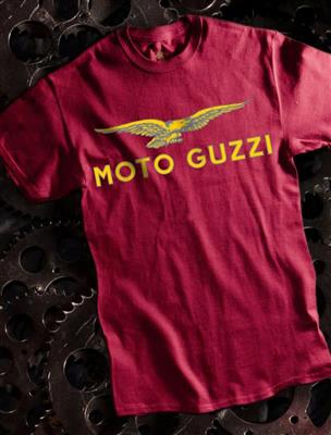 Moto Guzzi T-Shirt Maroon LARGE - Click Image to Close