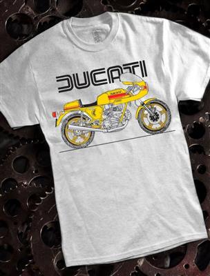 Ducati 900SS T-Shirt Ash Grey LARGE - Click Image to Close