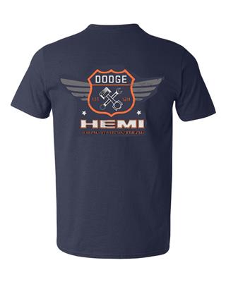 Dodge Hemi Garage T-Shirt Dark Blue LARGE - Click Image to Close