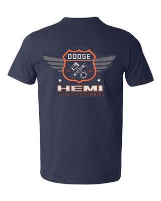 Dodge Hemi Garage T-Shirt Dark Blue X-LARGE - Click Image to Close