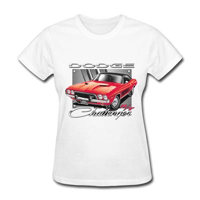 Dodge Challenger R/T T-Shirt White LADIES X-LARGE - Click Image to Close