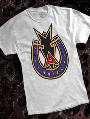 Ariel Badge T-Shirt Ash Grey LARGE - Click Image to Close