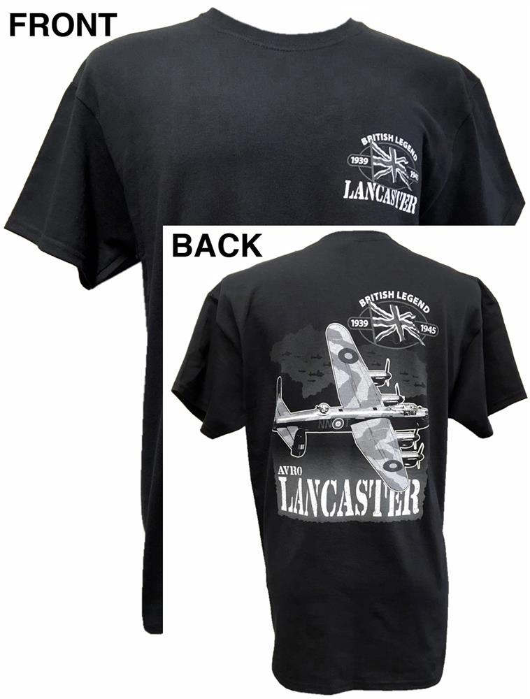 Lancaster British Legend Action T-Shirt Black LARGE - Click Image to Close