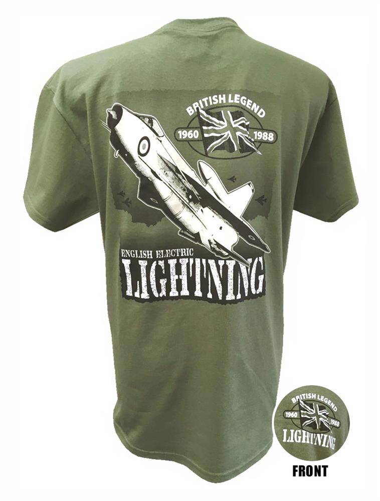 Lightning British Legend Action T-Shirt Olive Green SMALL - Click Image to Close