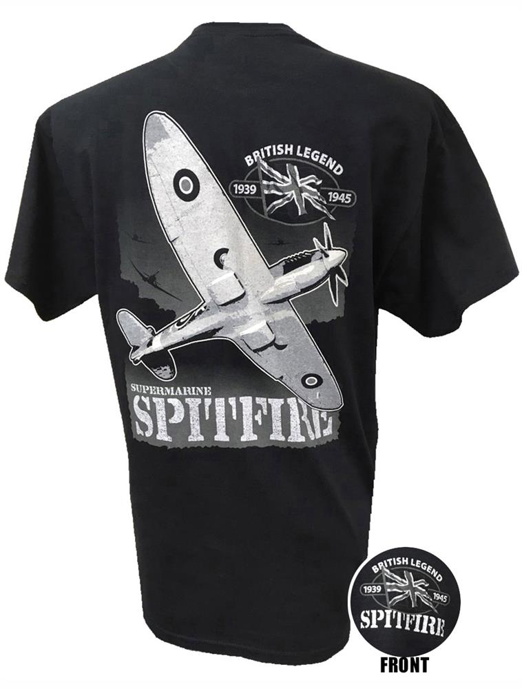 Spitfire British Legend Action T-Shirt Blue LARGE - Click Image to Close