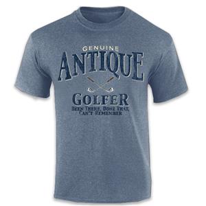 Genuine Antique Golfer T-Shirt Blue LARGE