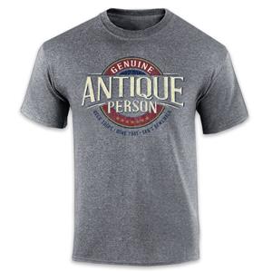 Genuine Antique Person Logo T-Shirt Grey 3X-LARGE