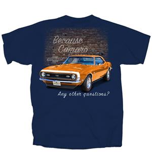 Because Camaro - Any Other Questions T-Shirt Blue SMALL