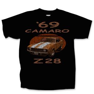 Camaro 69 Z28 Tonal T-Shirt Black MEDIUM