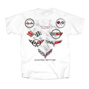 Corvette Emblem T-Shirt White SMALL