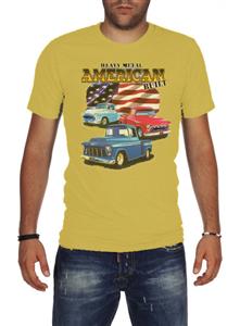 Chevy Trucks - Heavy Metal American Built T-Shirt Caramel 2X-LARGE