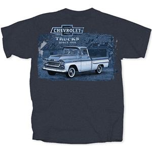 Chevy Pickups Tonal T-Shirt Blue LARGE