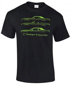 Dodge Challenger Evolution T-Shirt Black MEDIUM - Click Image to Close