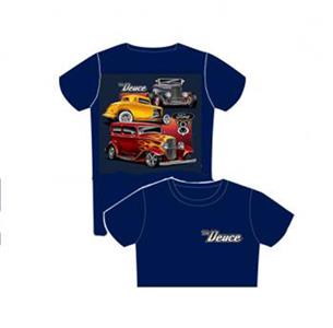 Ford The Deuce T-Shirt Blue X-LARGE - Click Image to Close